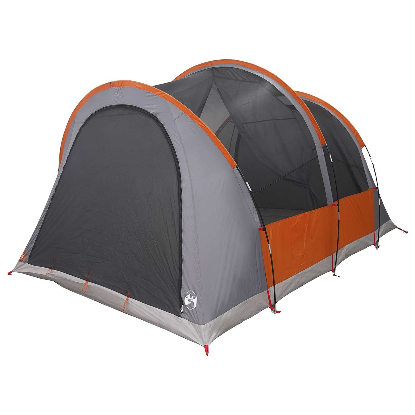 Tunneltelt Grå og Oransje 370 x 275 x 210 cm Polyester og stål