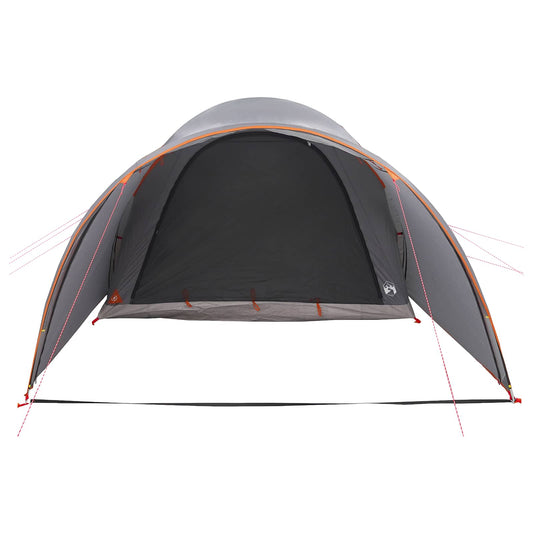 Tunneltelt Grå og Oransje 370 x 275 x 210 cm Polyester og stål