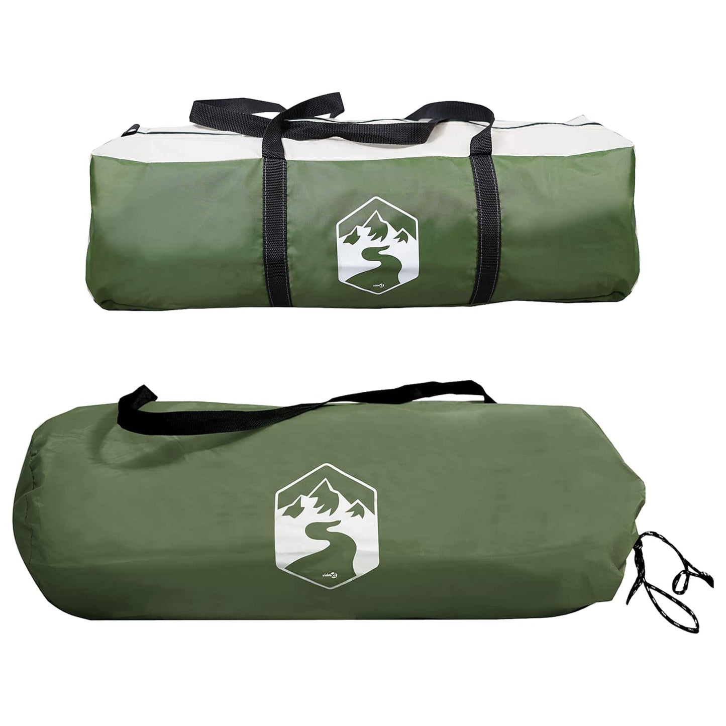 Sidesekk med tak Grønn 410 x 410 x 250 cm Polyester og stål