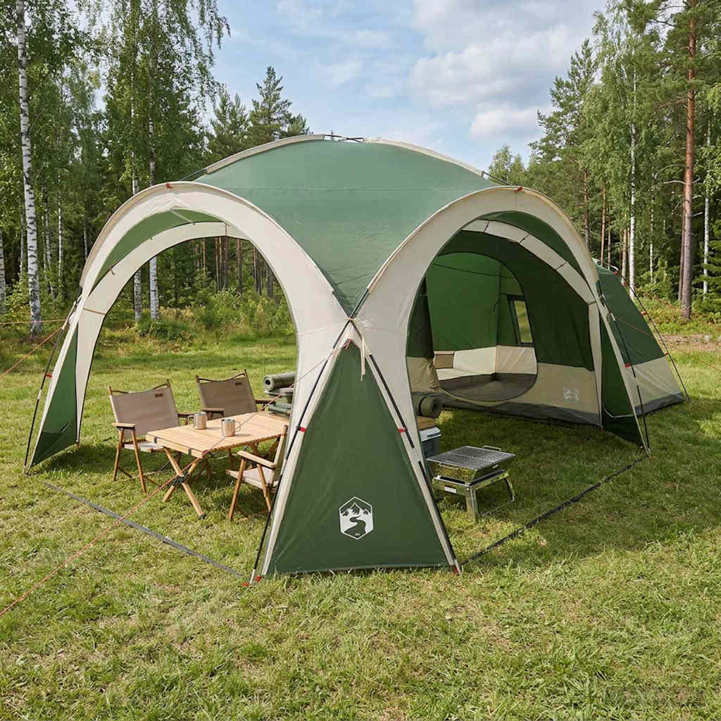 Sidesekk med tak Grønn 410 x 410 x 250 cm Polyester og stål