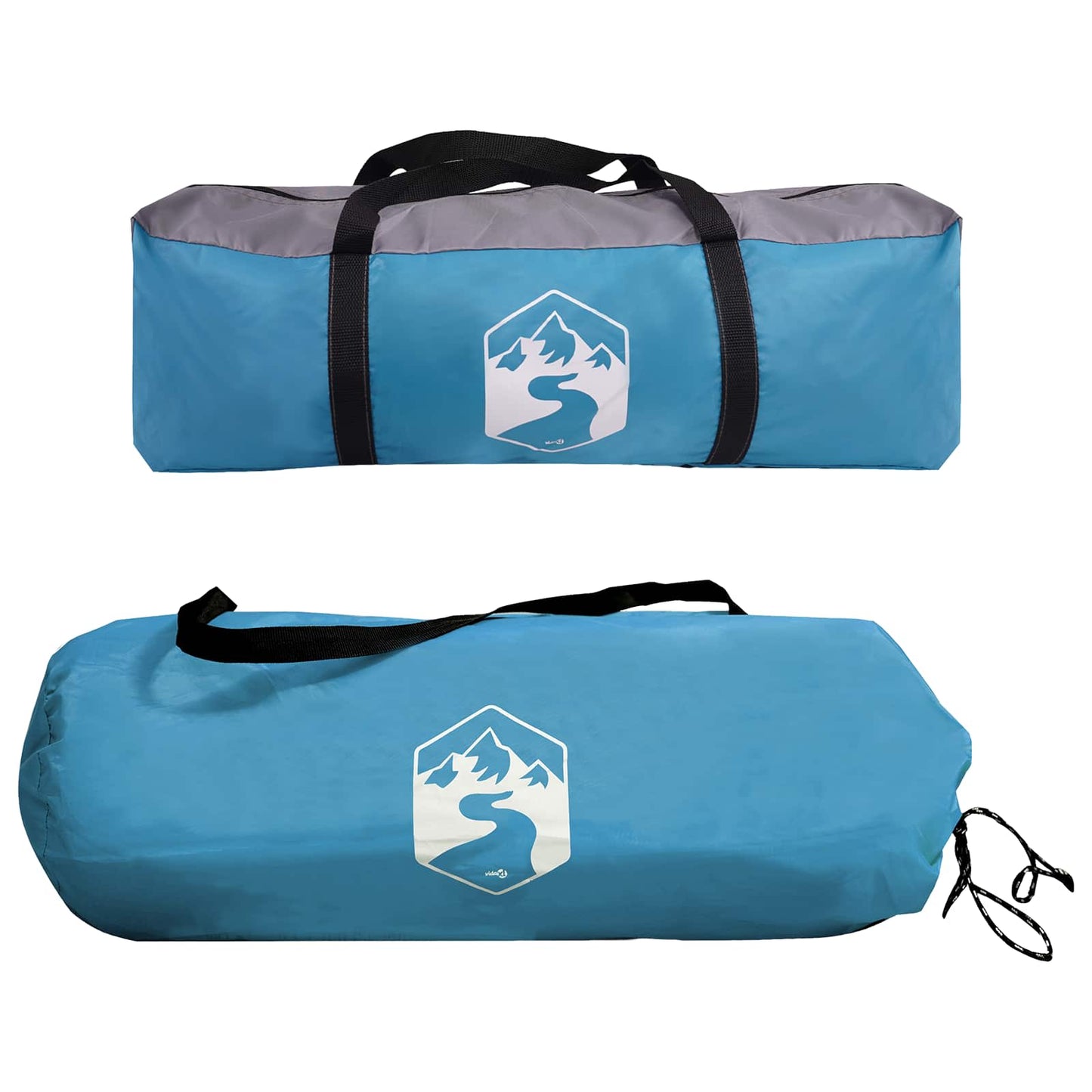 Sidesekk med tak Blå 410 x 410 x 250 cm Polyester og stål