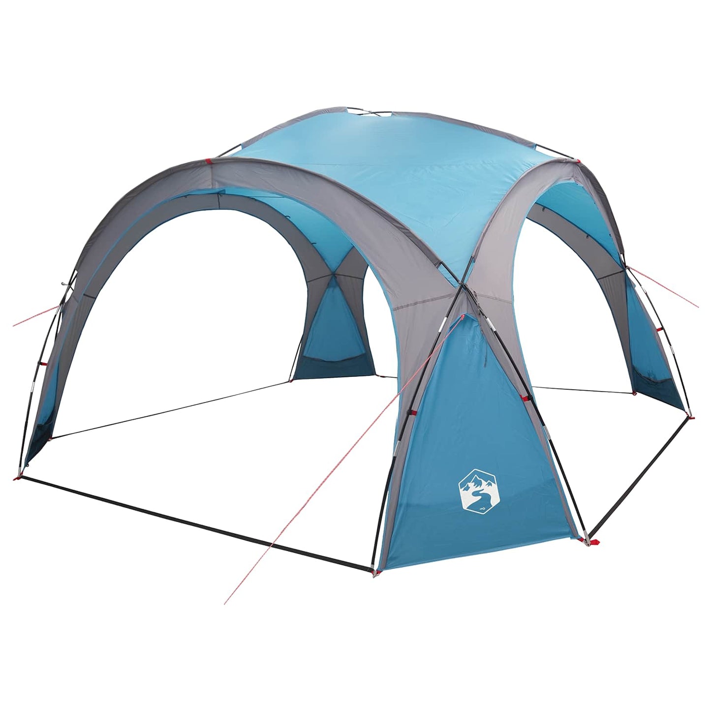 Sidesekk med tak Blå 410 x 410 x 250 cm Polyester og stål