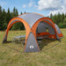 Sidesekk Grå og Oransje 410 x 410 x 250 cm Polyester og stål