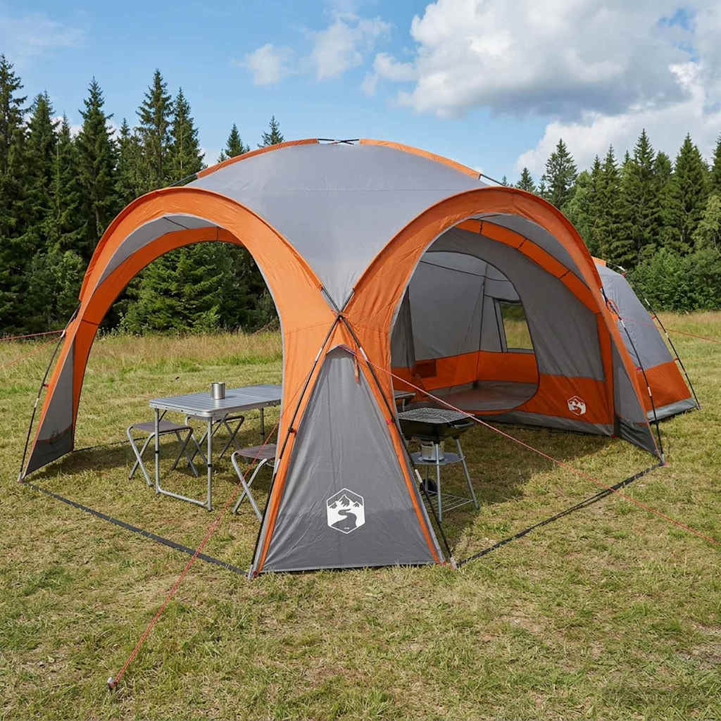 Sidesekk Grå og Oransje 410 x 410 x 250 cm Polyester og stål
