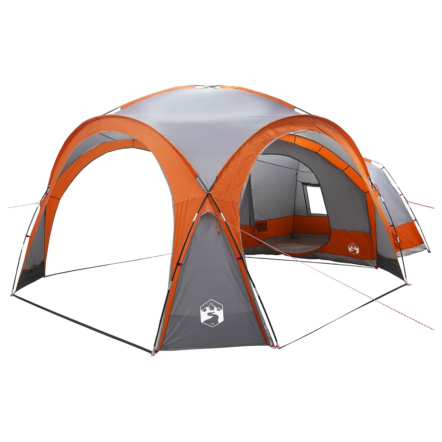 Sidesekk Grå og Oransje 410 x 410 x 250 cm Polyester og stål