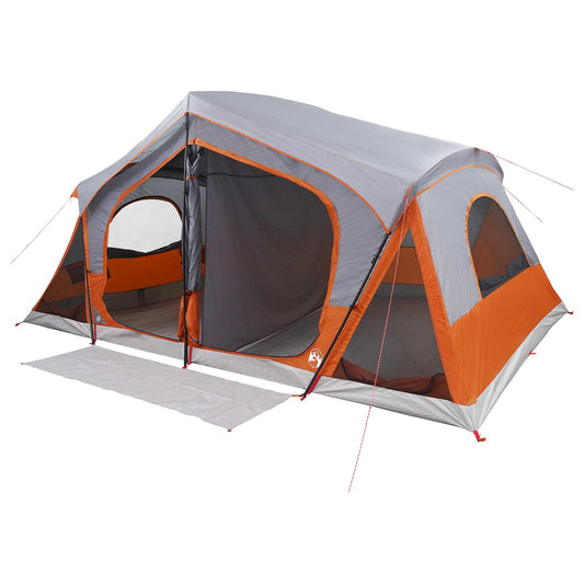 Hyttetelt Grå og Oransje 480 x 273 x 205 cm Polyester og stål