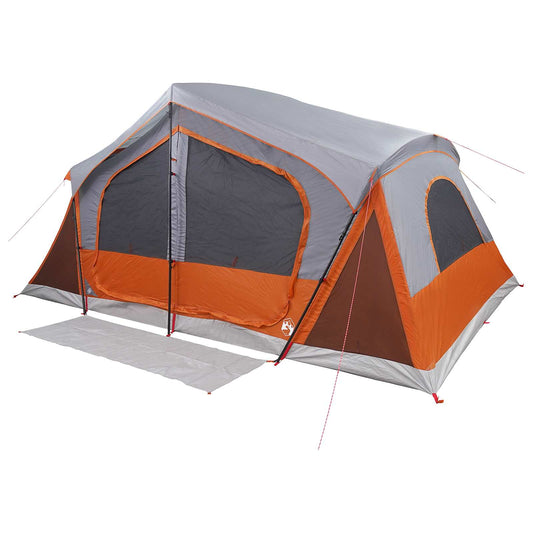 Hyttetelt Grå og Oransje 480 x 273 x 205 cm Polyester og stål