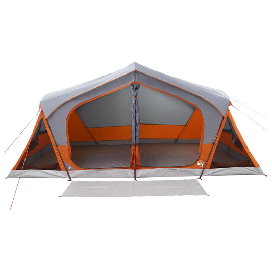 Hyttetelt Grå og Oransje 480 x 273 x 205 cm Polyester og stål