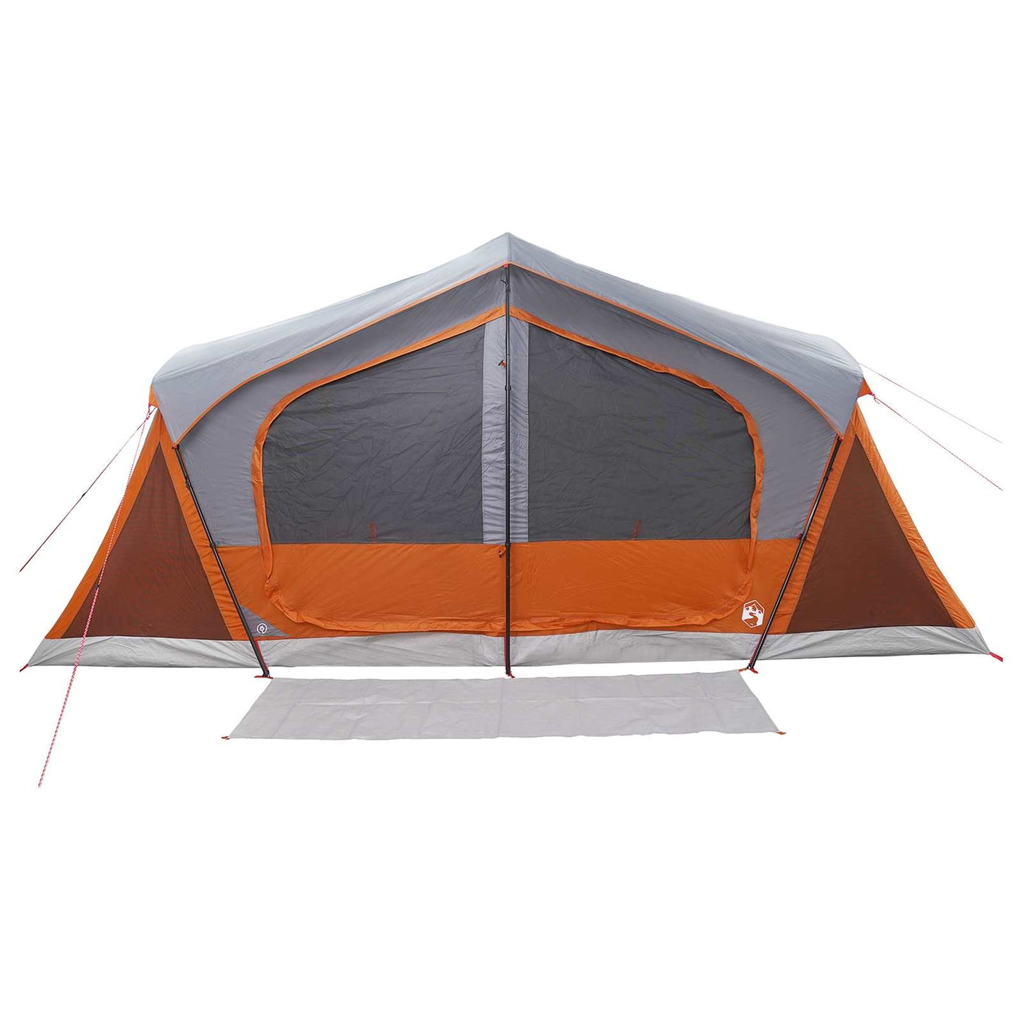 Hyttetelt Grå og Oransje 480 x 273 x 205 cm Polyester og stål