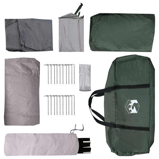 Hyttetelt Army grønn 480 x 273 x 205 cm Polyester og stål