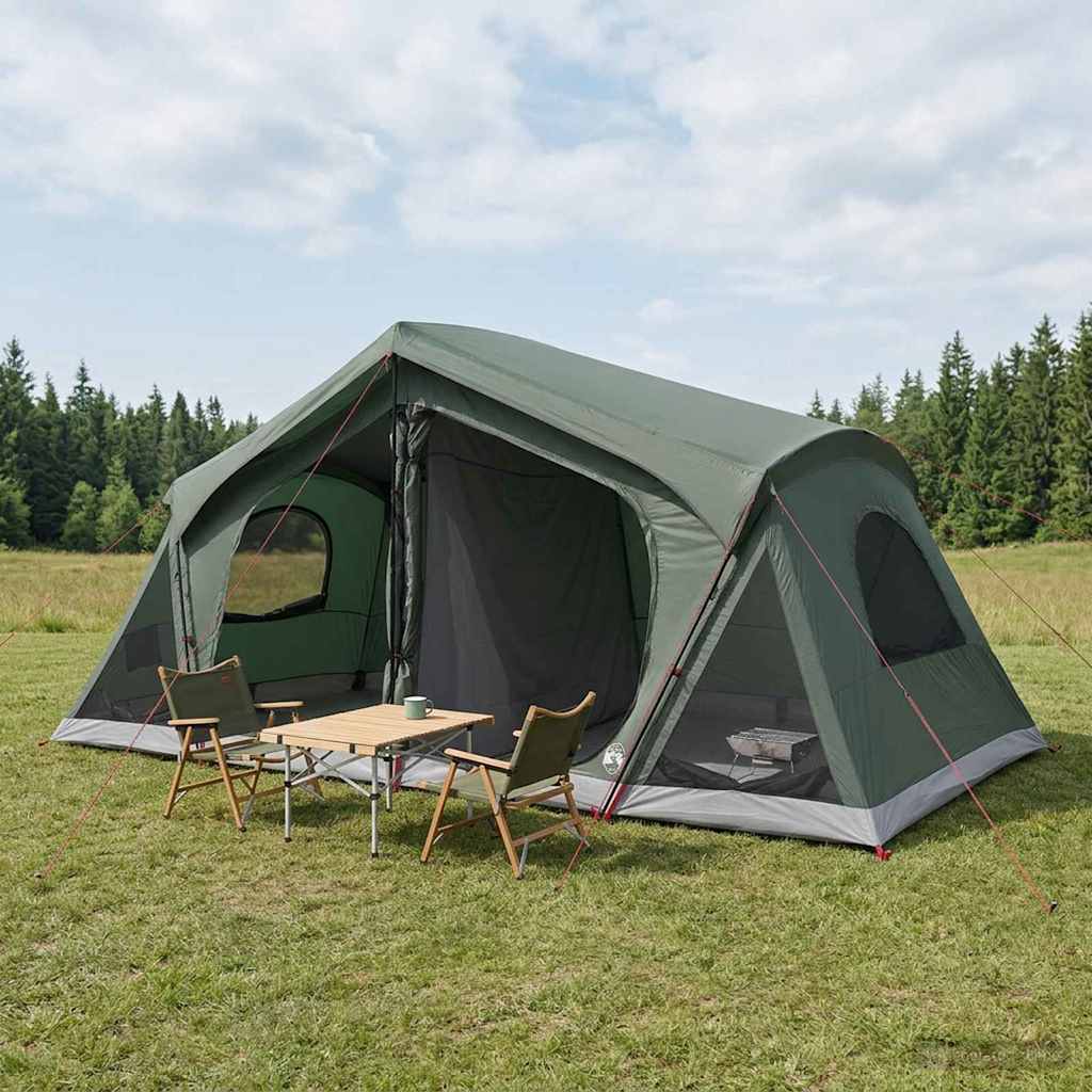 Hyttetelt Army grønn 480 x 273 x 205 cm Polyester og stål