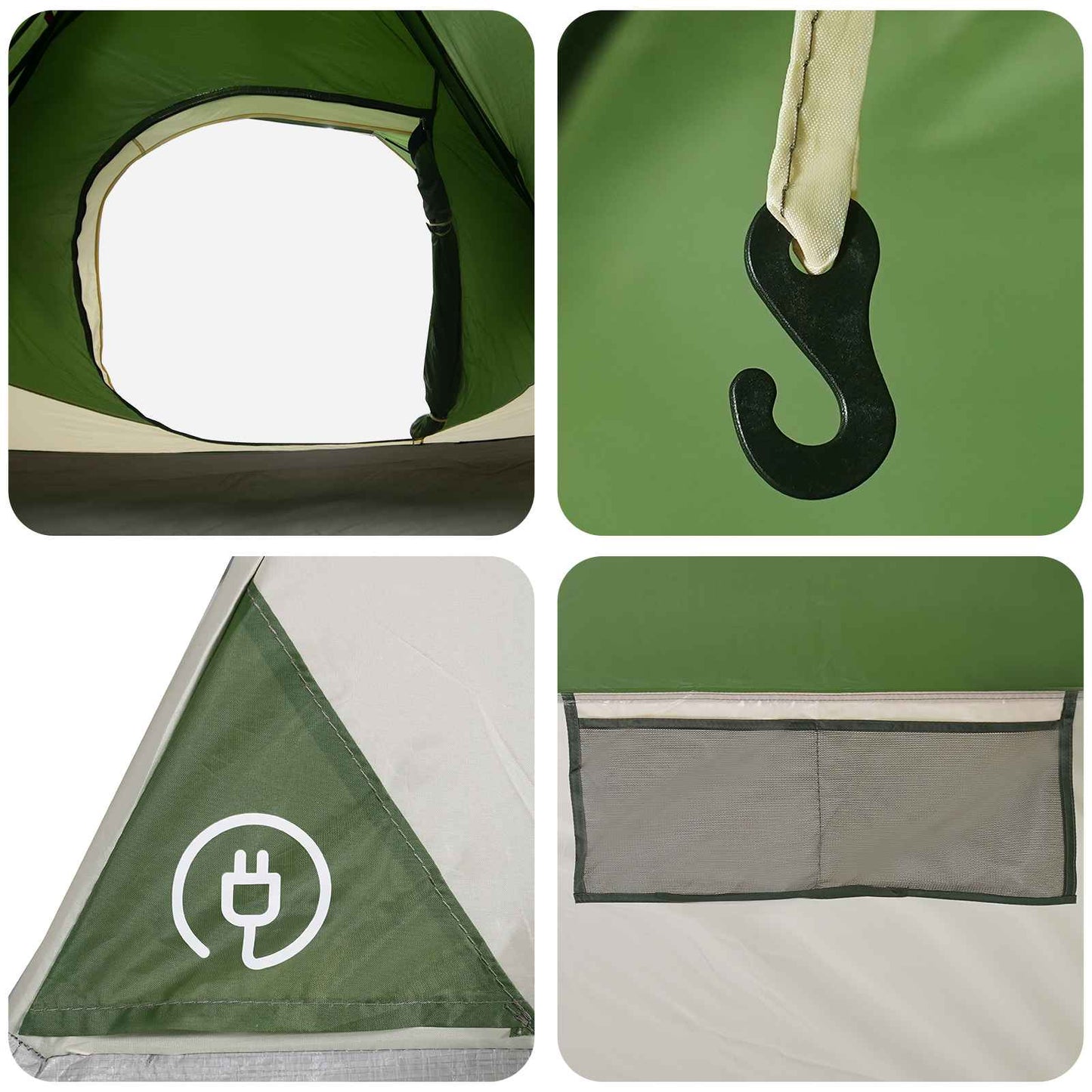 Sofort Telt med tak Grønn 305 x 215 x 140 cm Polyester og stål