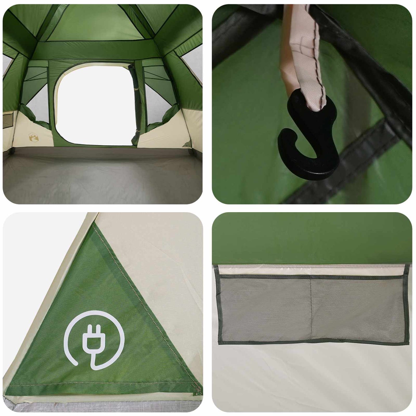 Sofort Telt med tak Grønn 305 x 275 x 190 cm Polyester og stål