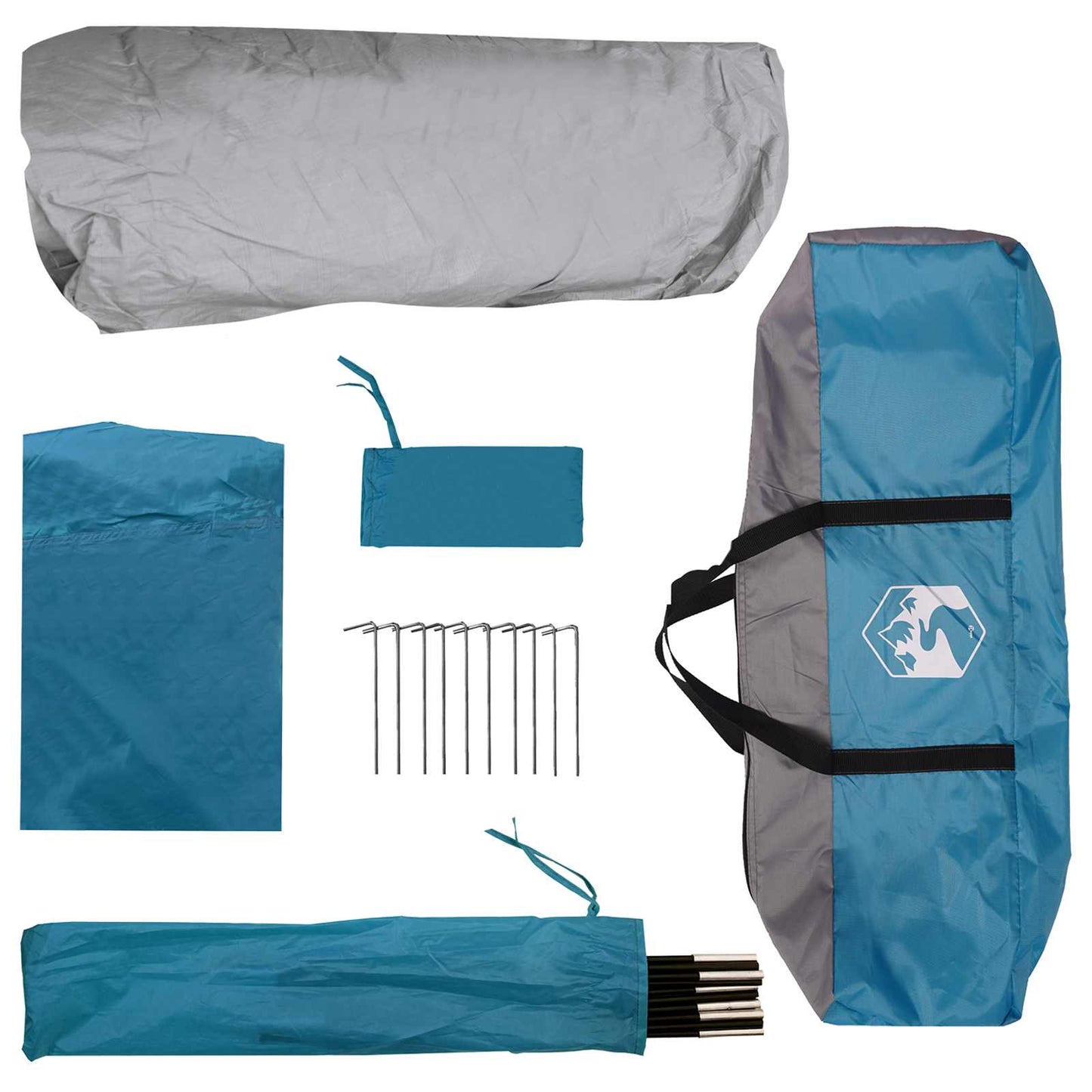 Sofort Telt med tak Blå 365 x 380 x 200 cm Polyester og stål