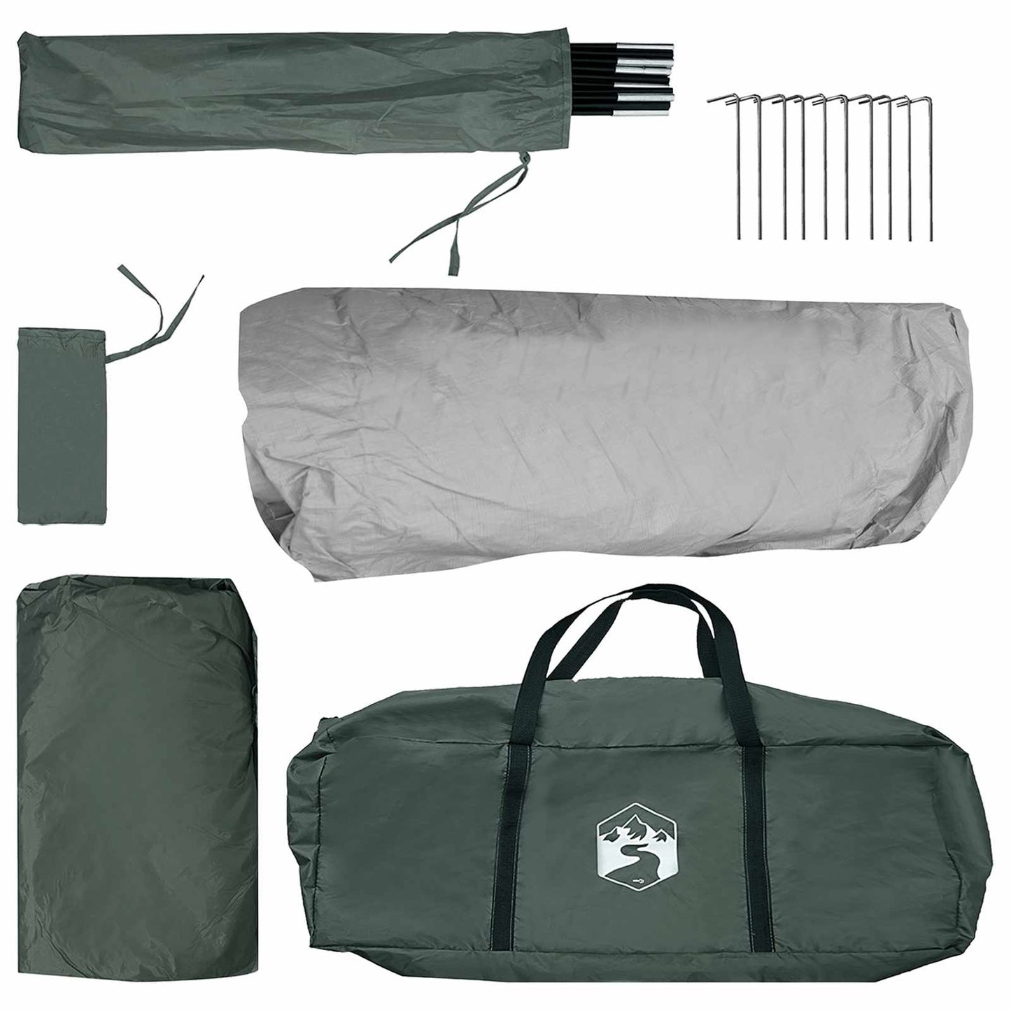 Sofort Telt Army grønn 365 x 380 x 200 cm Polyester og stål