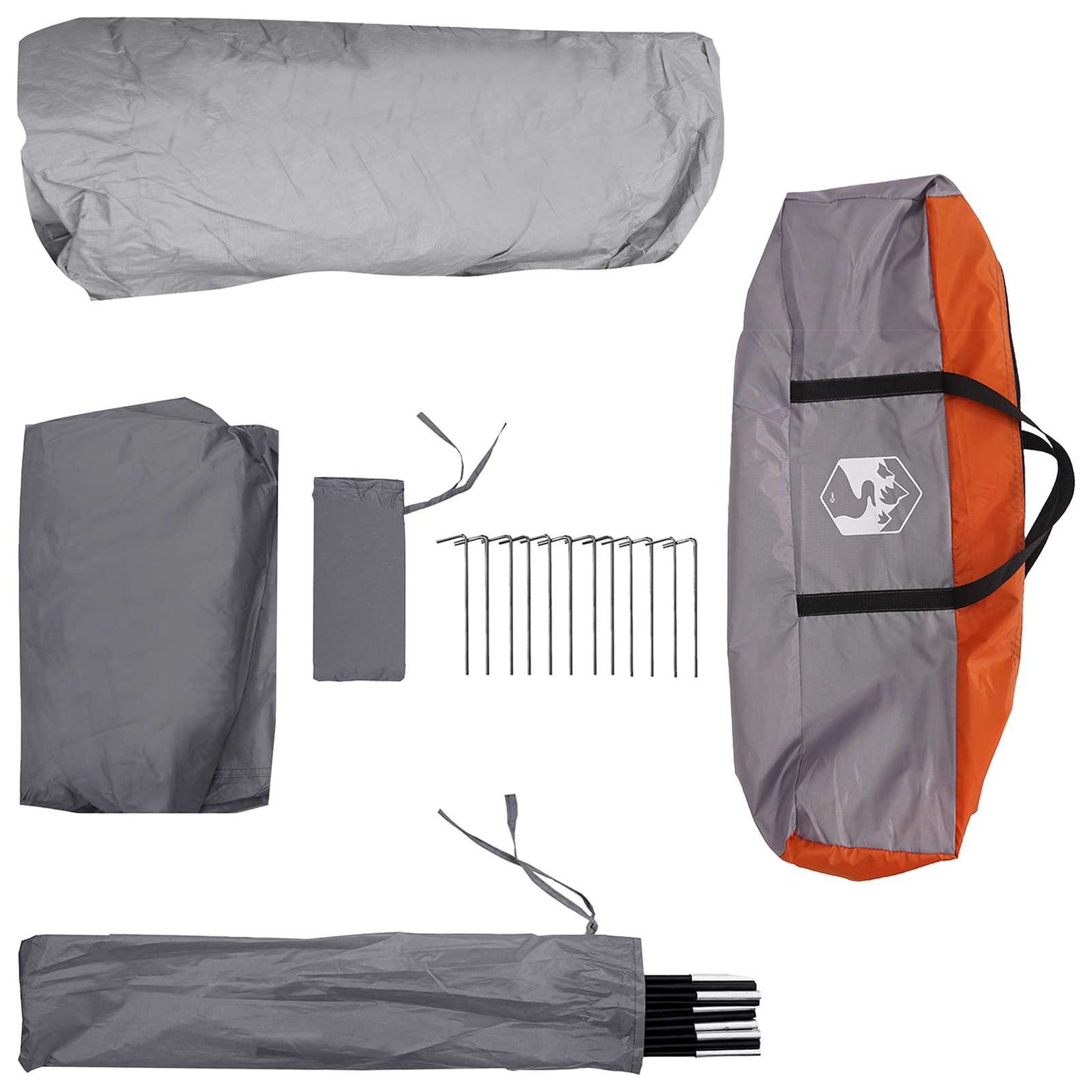 Sofort Telt Grå og Oransje 365 x 280 x 200 cm Polyester og stål