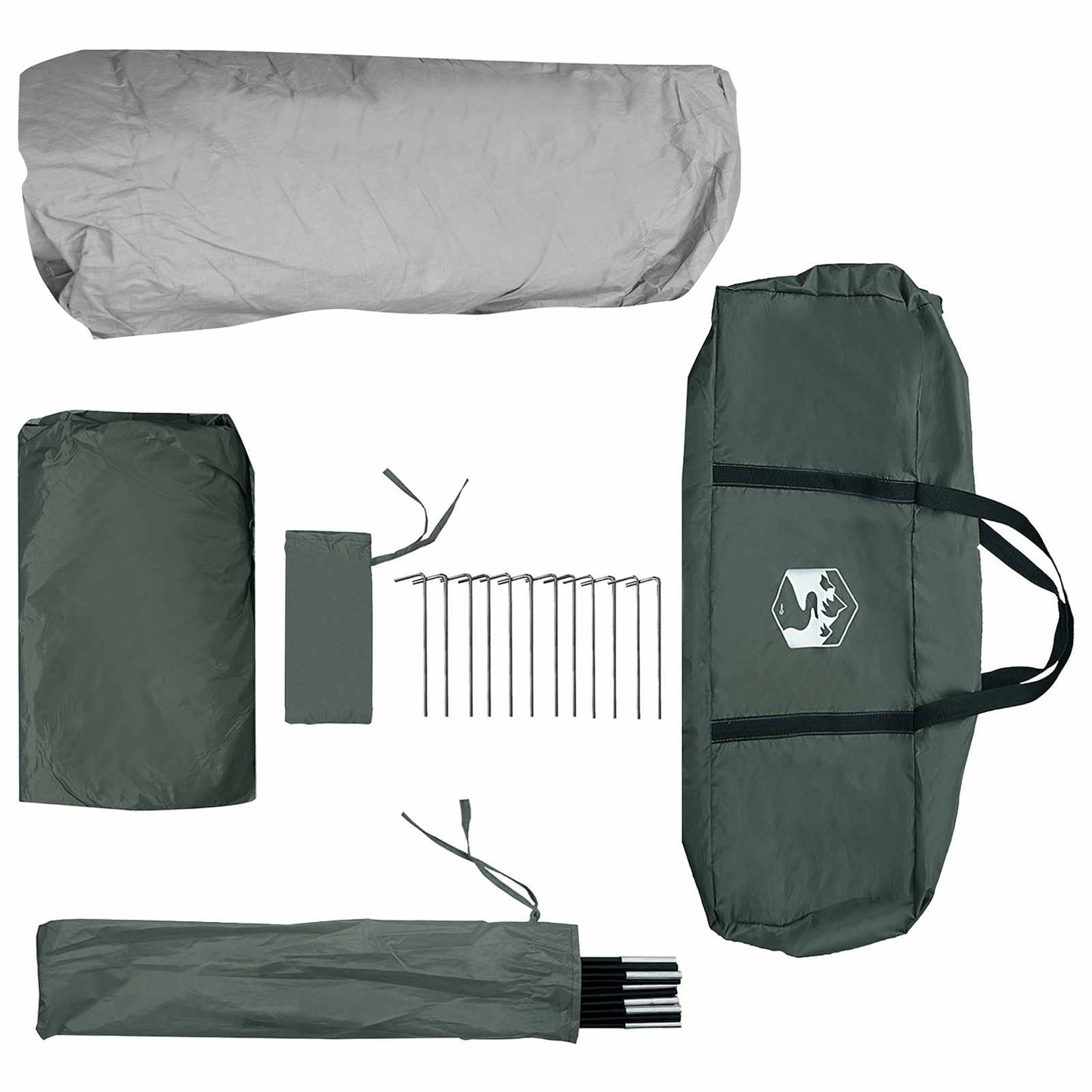 Sofort Telt Army grønn 365 x 280 x 200 cm Polyester og stål