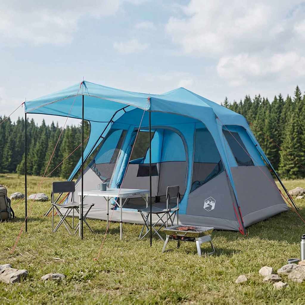 Familietelt med tak Blå 305 x 275 x 190 cm Polyester og stål