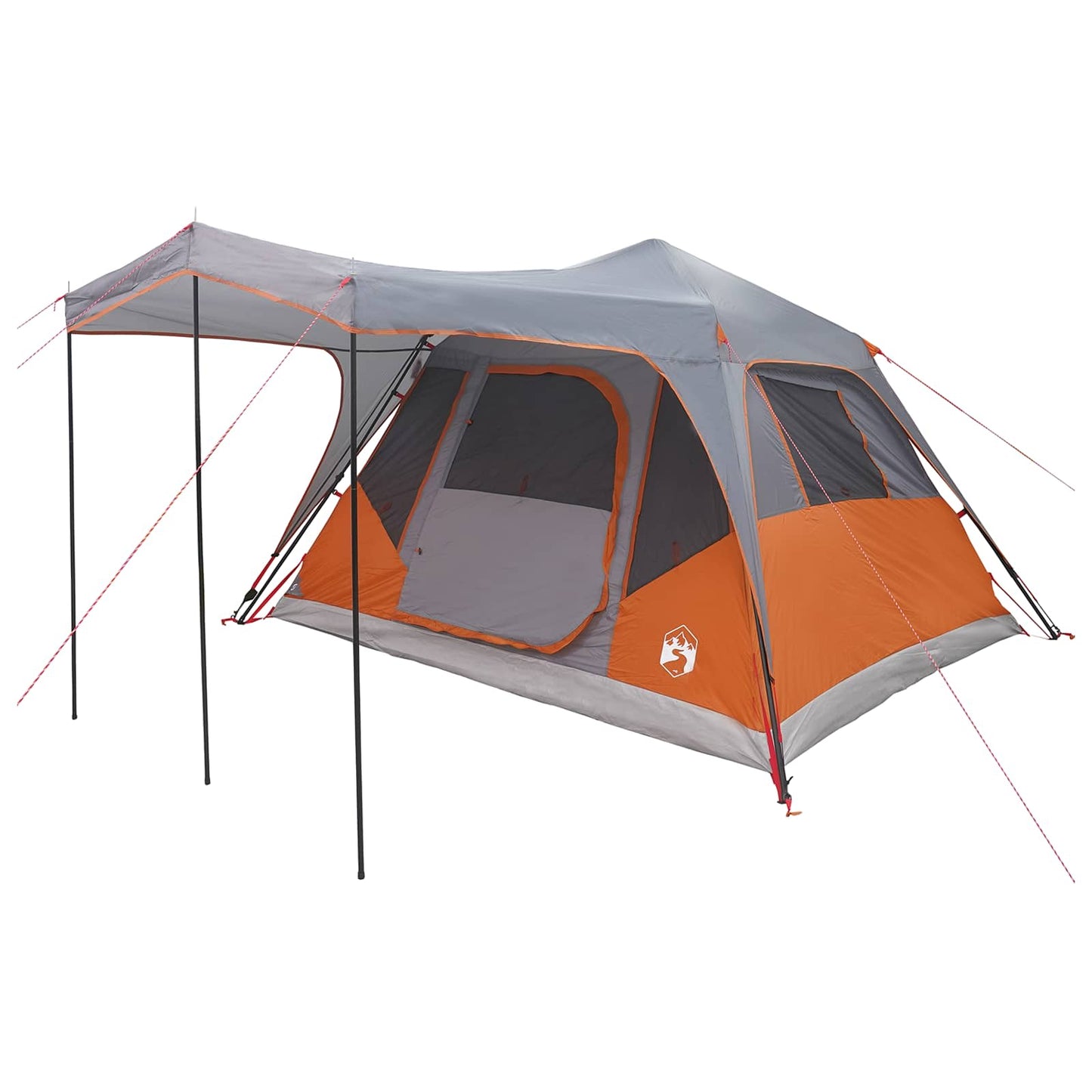 Familietelt Grå og Oransje 305 x 275 x 190 cm Polyester og stål