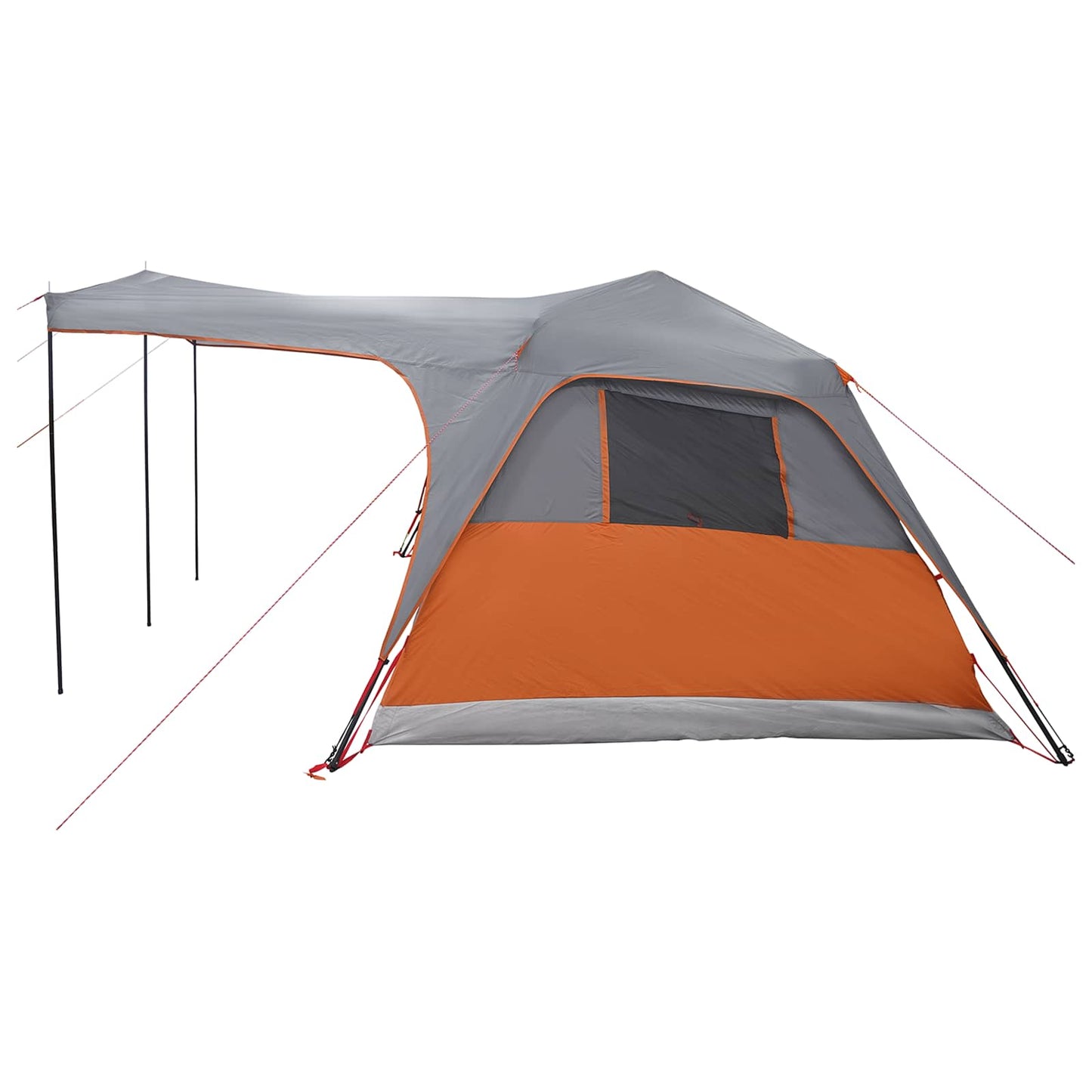 Familietelt Grå og Oransje 305 x 275 x 190 cm Polyester og stål