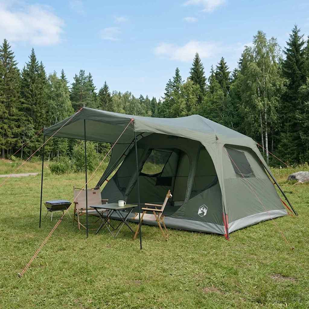 Familietelt Army grønn 305 x 275 x 190 cm Polyester og stål