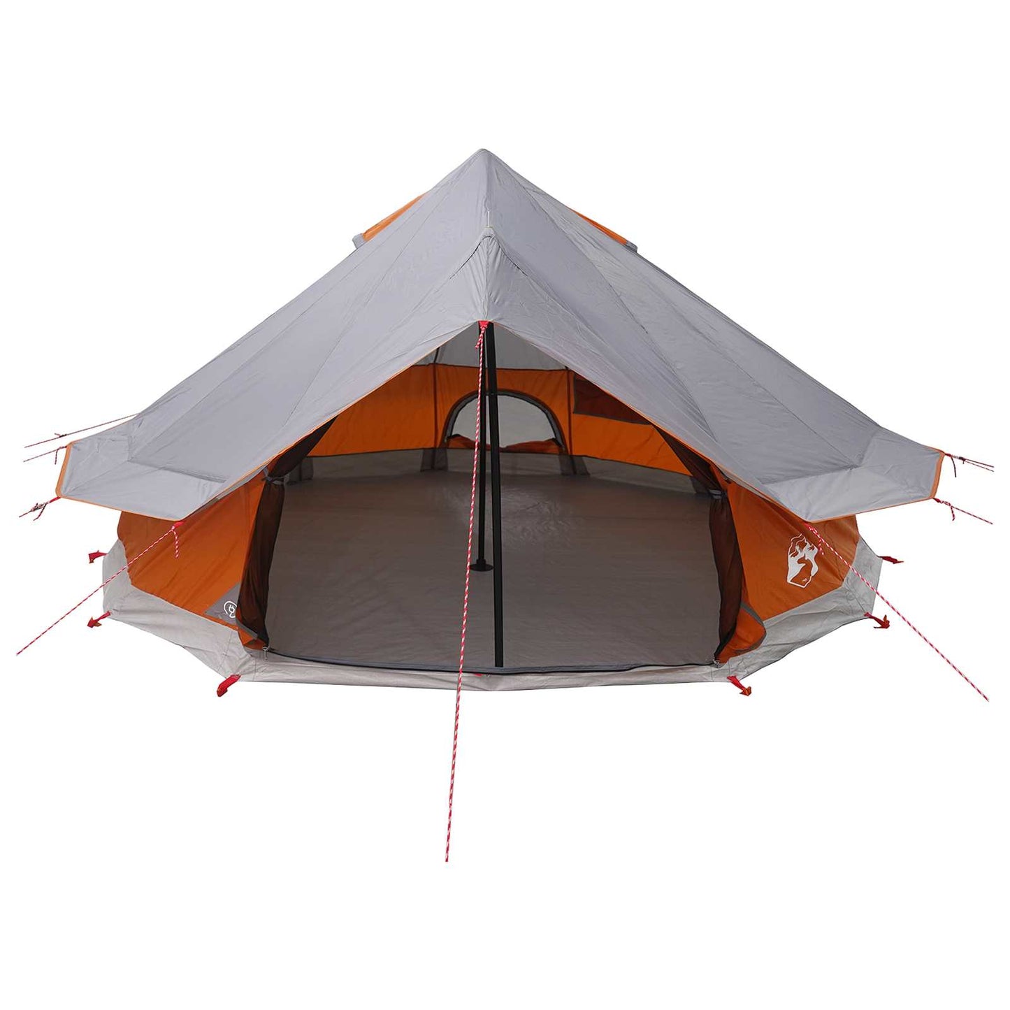 Tipi telt Grå og Oransje 700 x 700 x 395 cm Polyester og stål