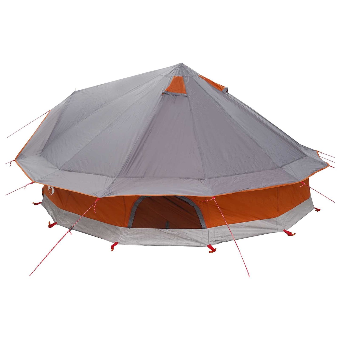 Tipi telt Grå og Oransje 700 x 700 x 395 cm Polyester og stål