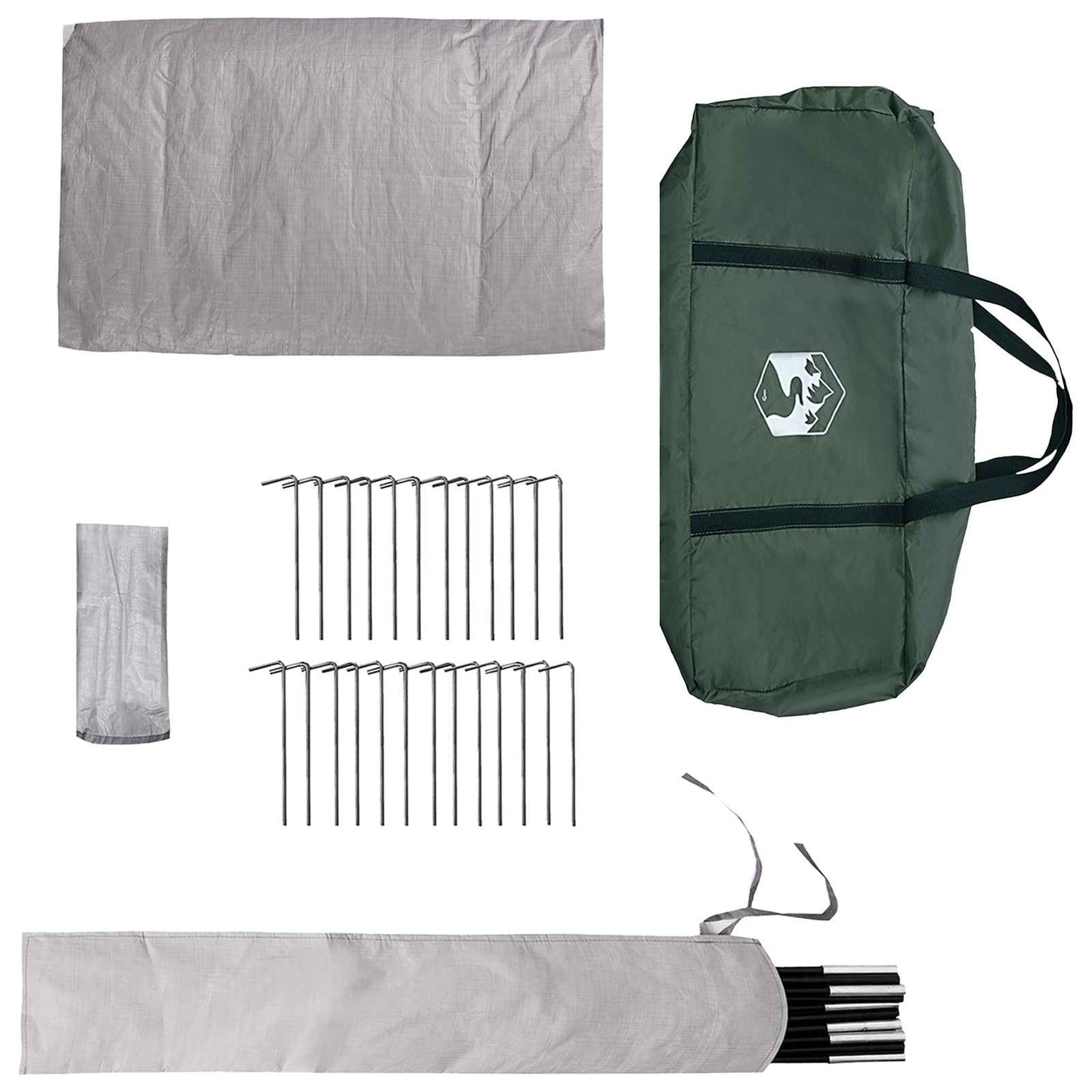 Tipi telt Army grønn 800 x 800 x 430 cm Polyester og stål