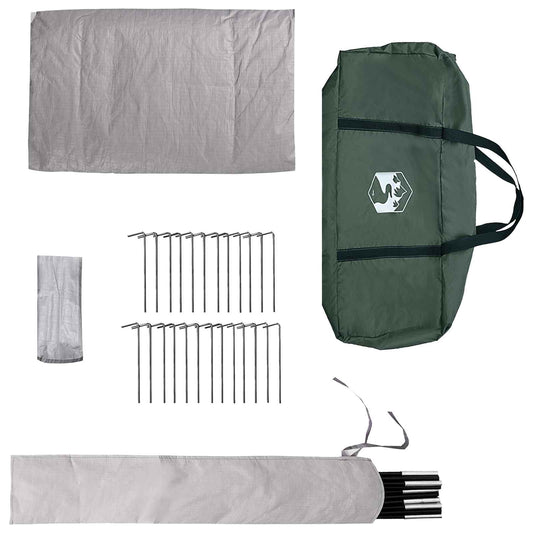 Tipi telt Army grønn 800 x 800 x 430 cm Polyester og stål