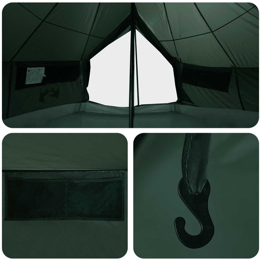 Tipi telt Army grønn 800 x 800 x 430 cm Polyester og stål