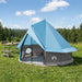 Tipi telt med tak Blå 250 x 250 cm Polyester og stål