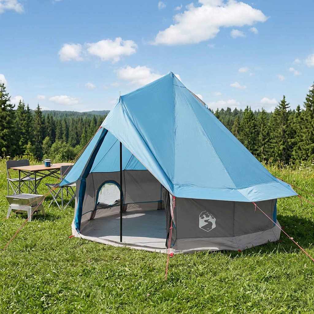 Tipi telt med tak Blå 250 x 250 cm Polyester og stål