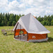 Tipi telt med tak Grå og Oransje 250 x 250 cm Polyester og stål