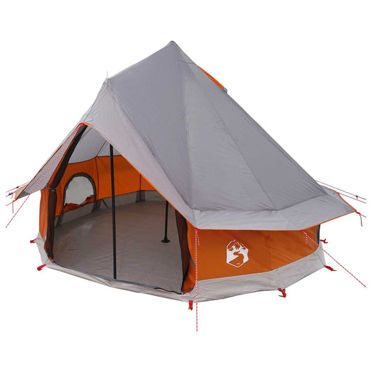 Tipi telt med tak Grå og Oransje 250 x 250 cm Polyester og stål