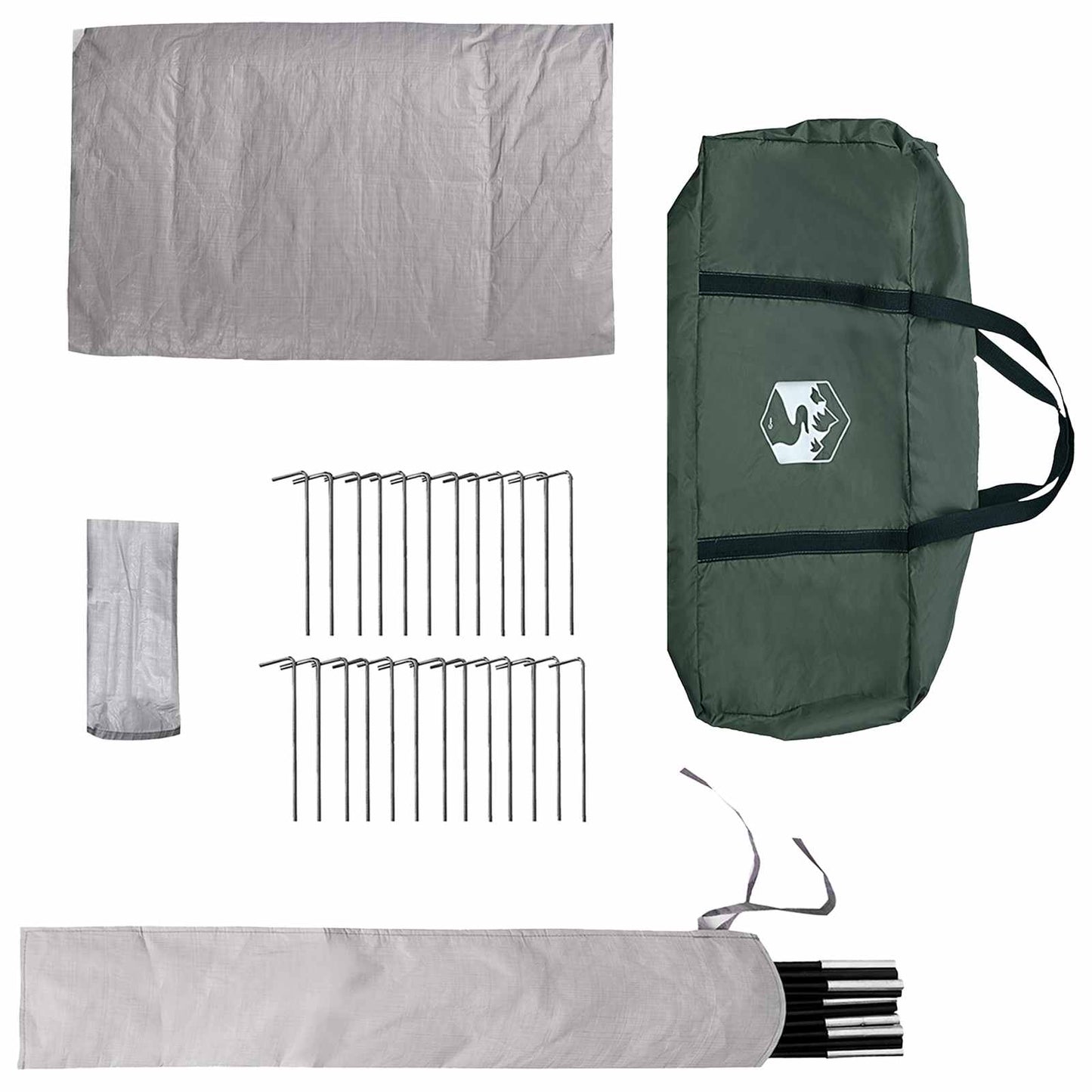 Tipi telt med tak Army grønn 250 x 250 cm Polyester og stål