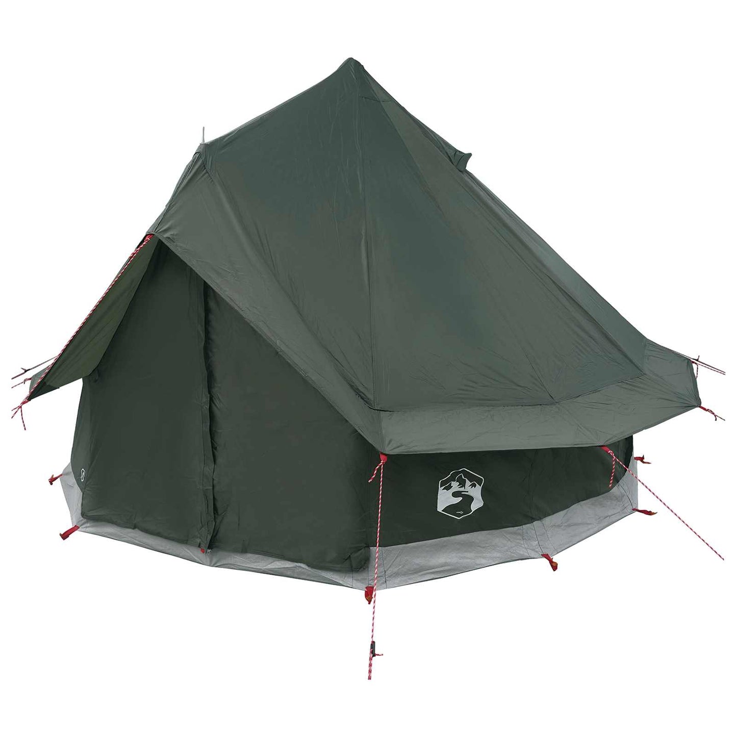 Tipi telt med tak Army grønn 250 x 250 cm Polyester og stål