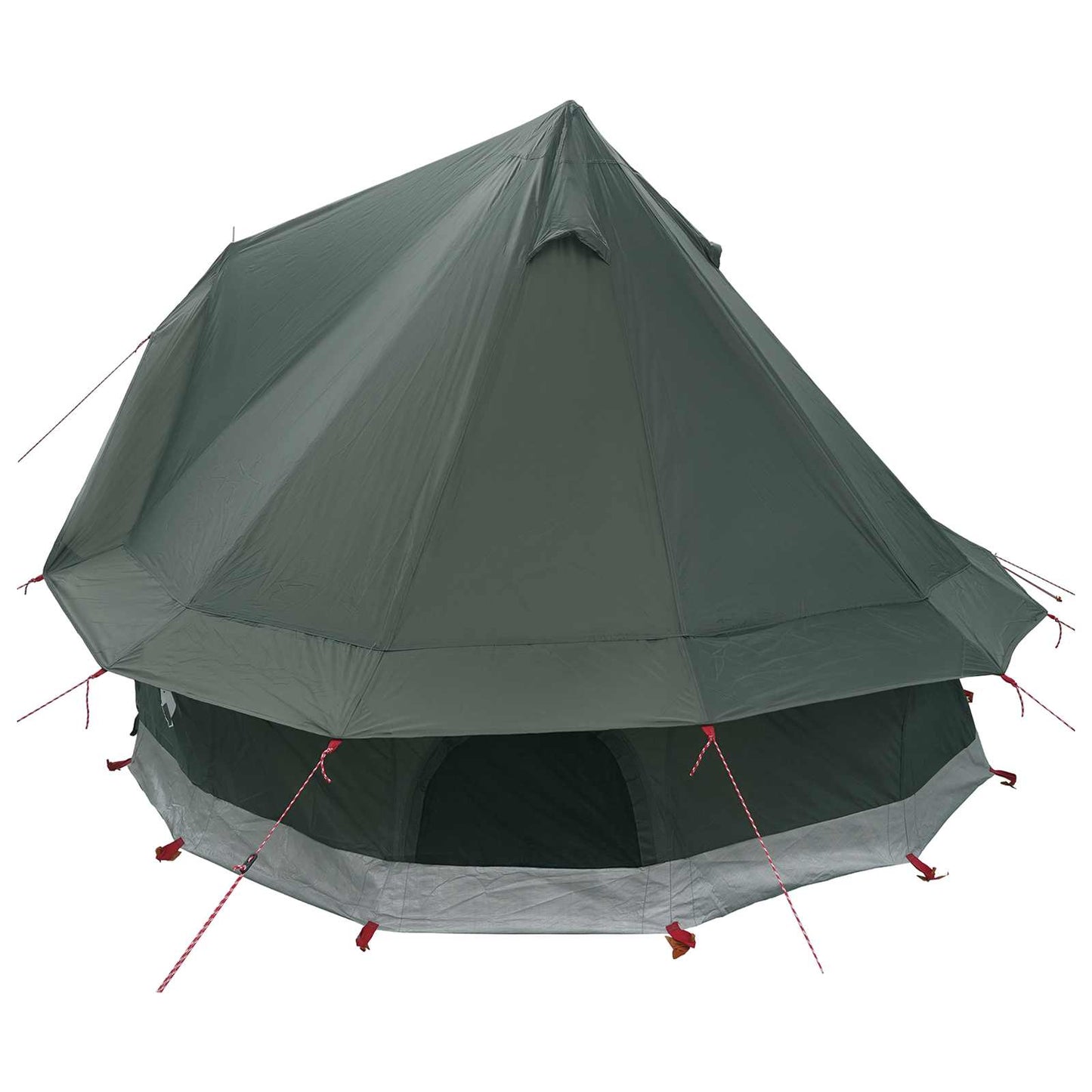 Tipi telt med tak Army grønn 250 x 250 cm Polyester og stål