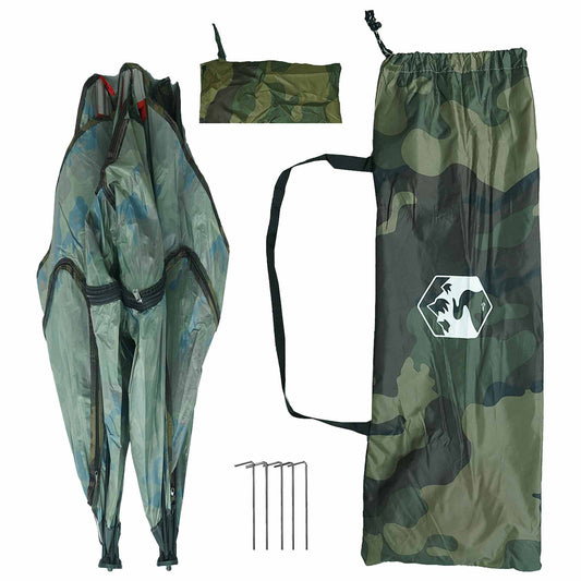 Jakt-telt Kamuflasje 145 x 145 x 150 cm Polyester og stål