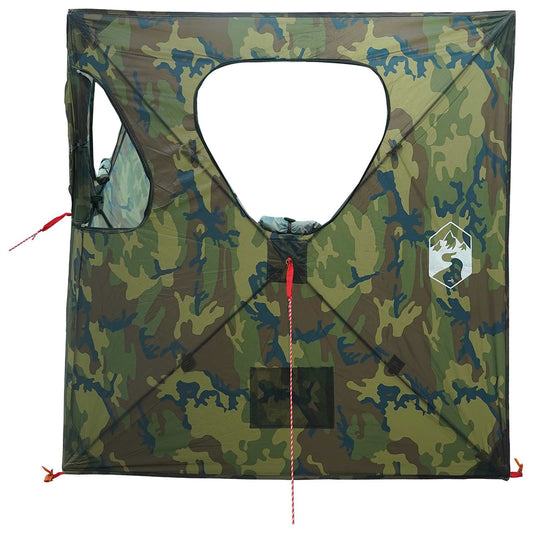 Jakt-telt Kamuflasje 145 x 145 x 150 cm Polyester og stål