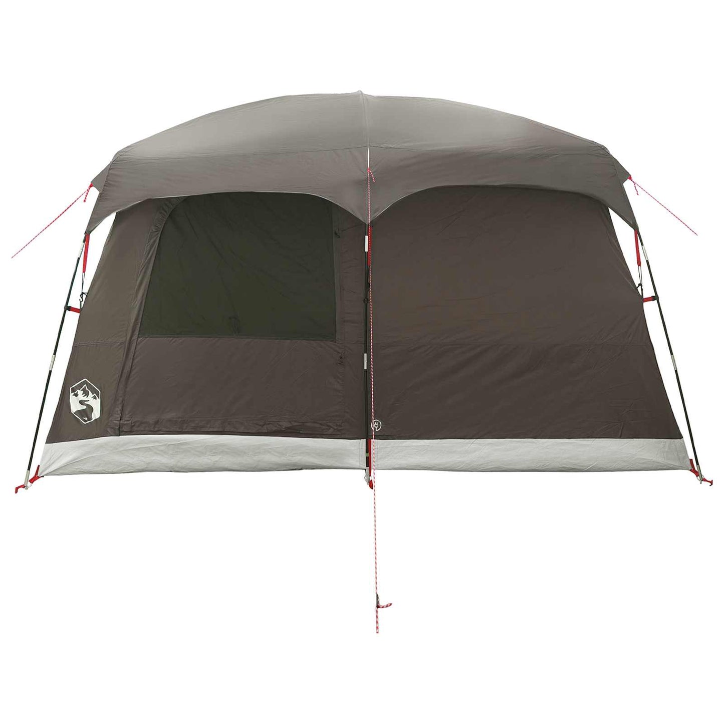 Familietelt med tak Brun grå 380 x 260 x 190 cm Polyester