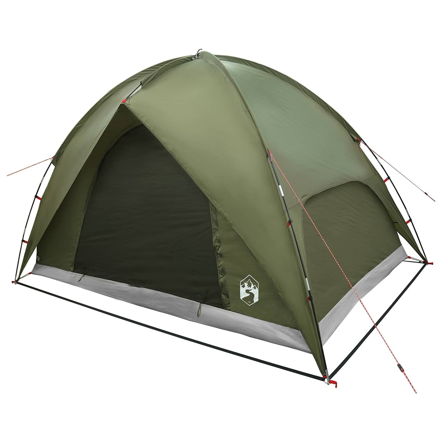 Camping Telt med Regntrekk Vanntett Kuppel Olivengrønn