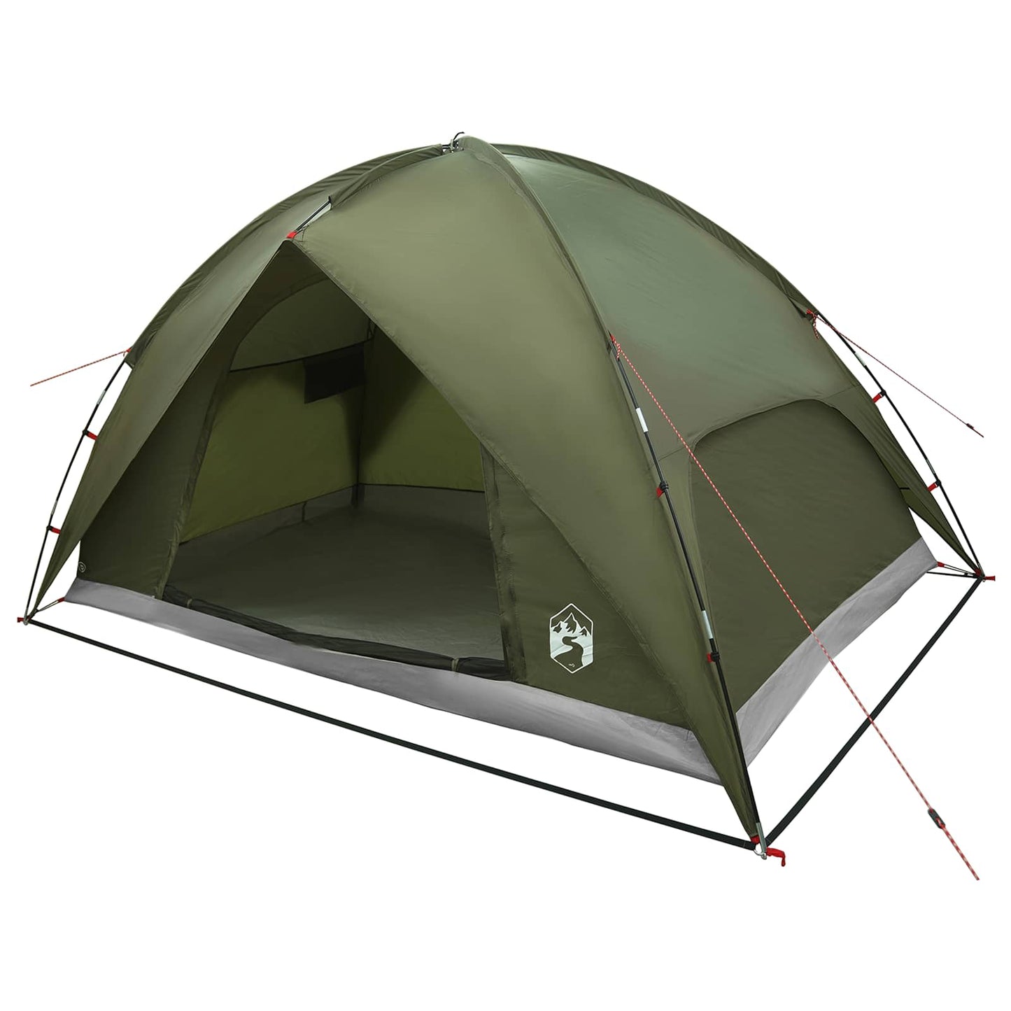 Camping Telt med Regntrekk Vanntett Kuppel Olivengrønn