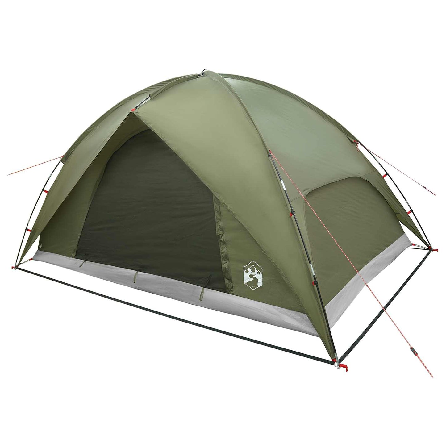 Camping Telt med Regntrekk Vanntett Kuppel Olivengrønn