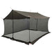 Camping tarp med nettingvegger Brun grå 340 x 260 x 220 cm