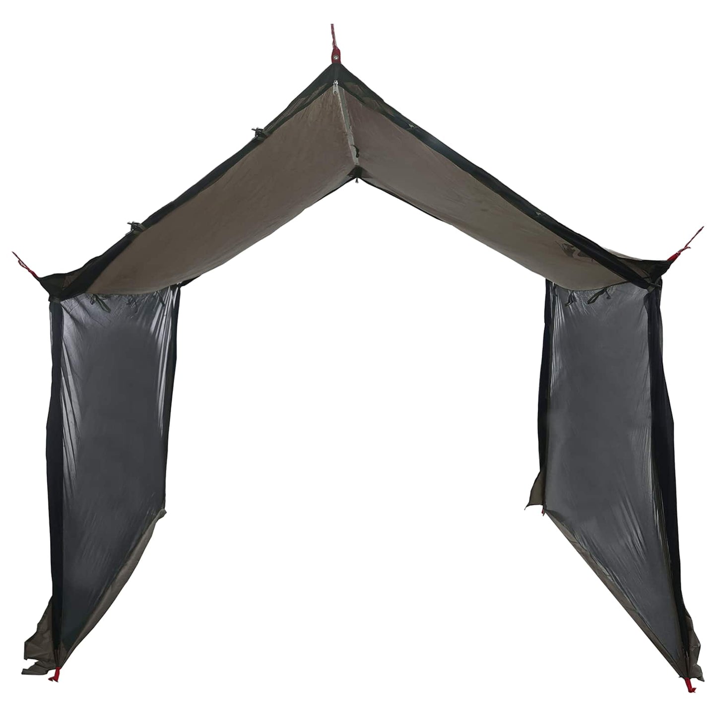 Camping tarp med nettingvegger Brun grå 340 x 260 x 220 cm