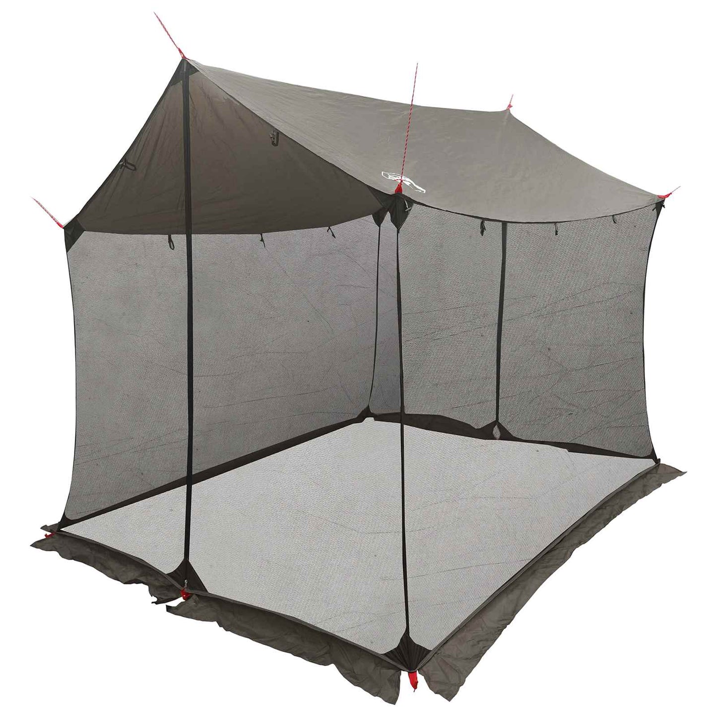 Camping tarp med nettingvegger Brun grå 270 x 210 x 210 cm