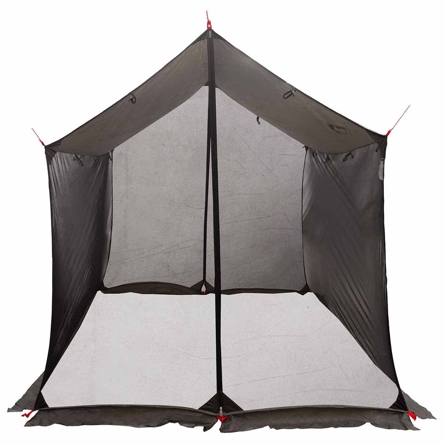 Camping tarp med nettingvegger Brun grå 270 x 210 x 210 cm