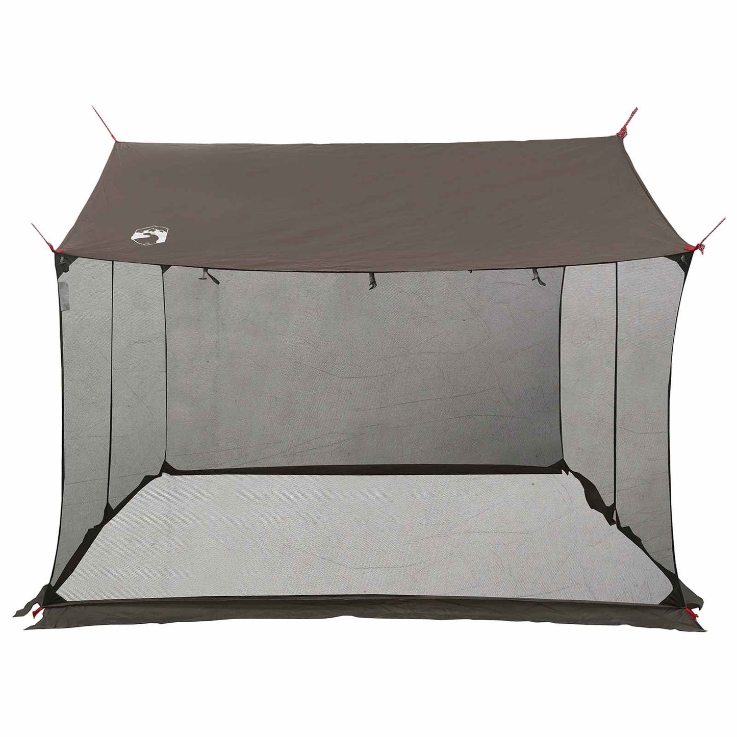 Camping tarp med nettingvegger Brun grå 270 x 210 x 210 cm