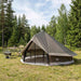 Tipi telt med tak Brun grå 700 x 700 x 395 cm Polyester og stål