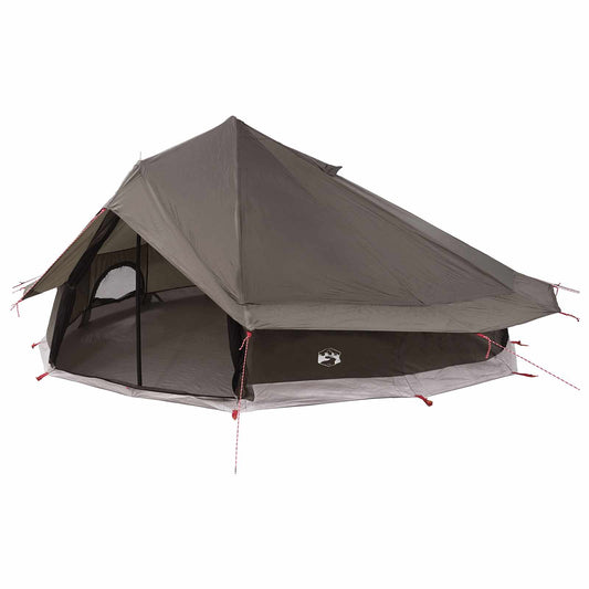 Tipi telt med tak Brun grå 800 x 800 x 430 cm Polyester og stål